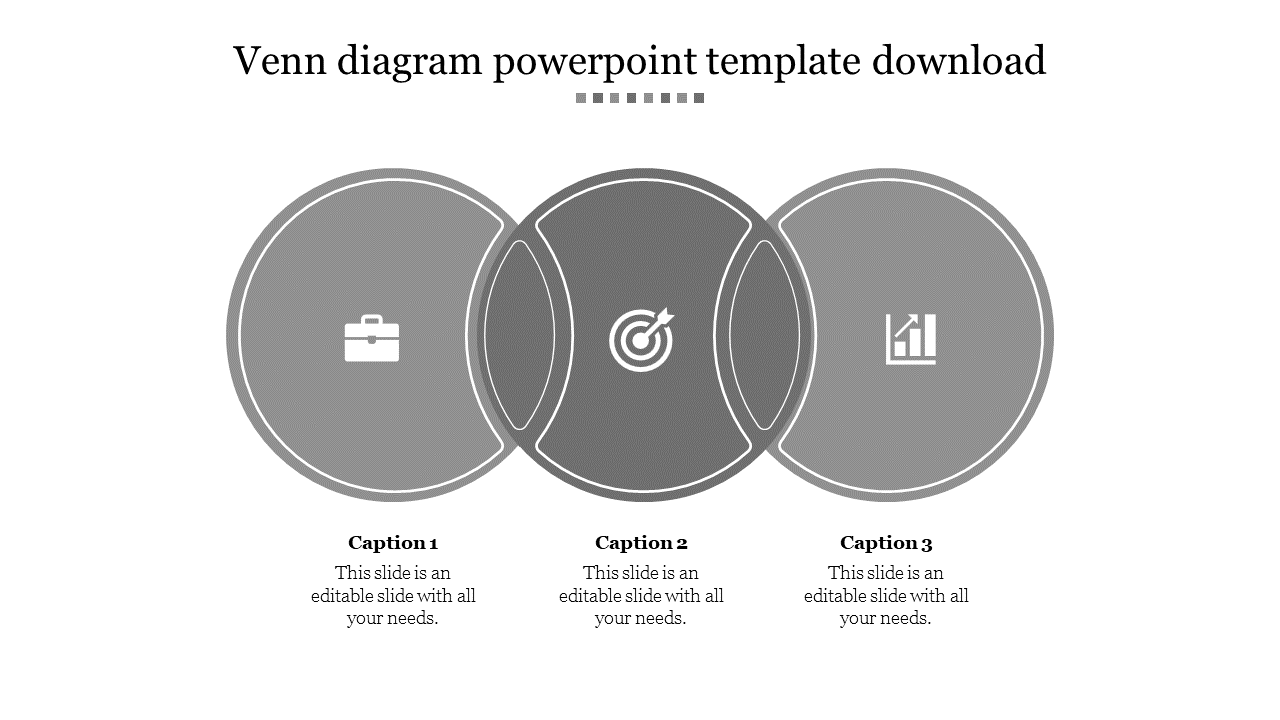 venn diagram powerpoint template download-3-Gray